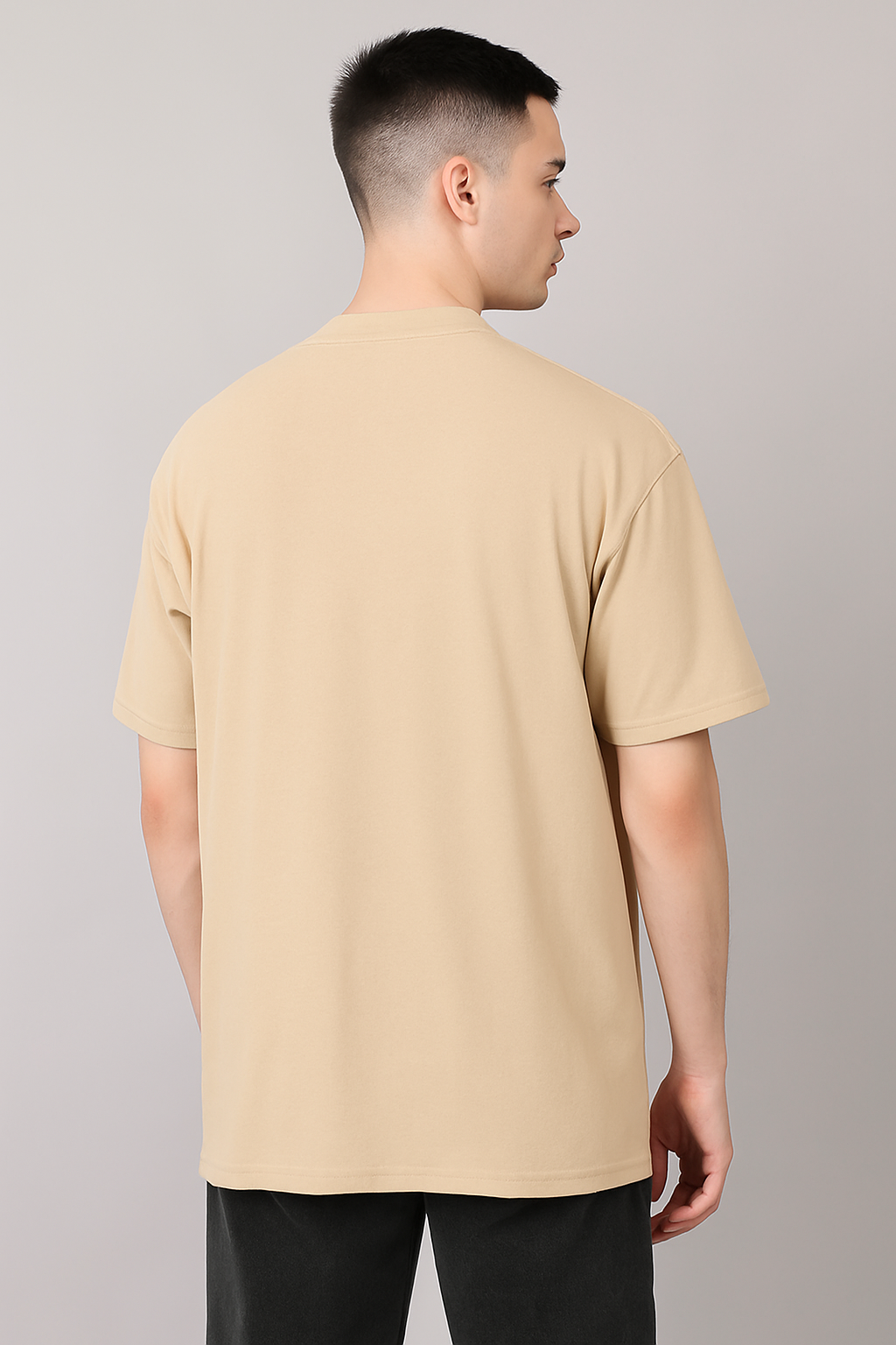 Oversized Beige T-shirt – 100% Cotton | Unisex | Perfect for Bulk Orders