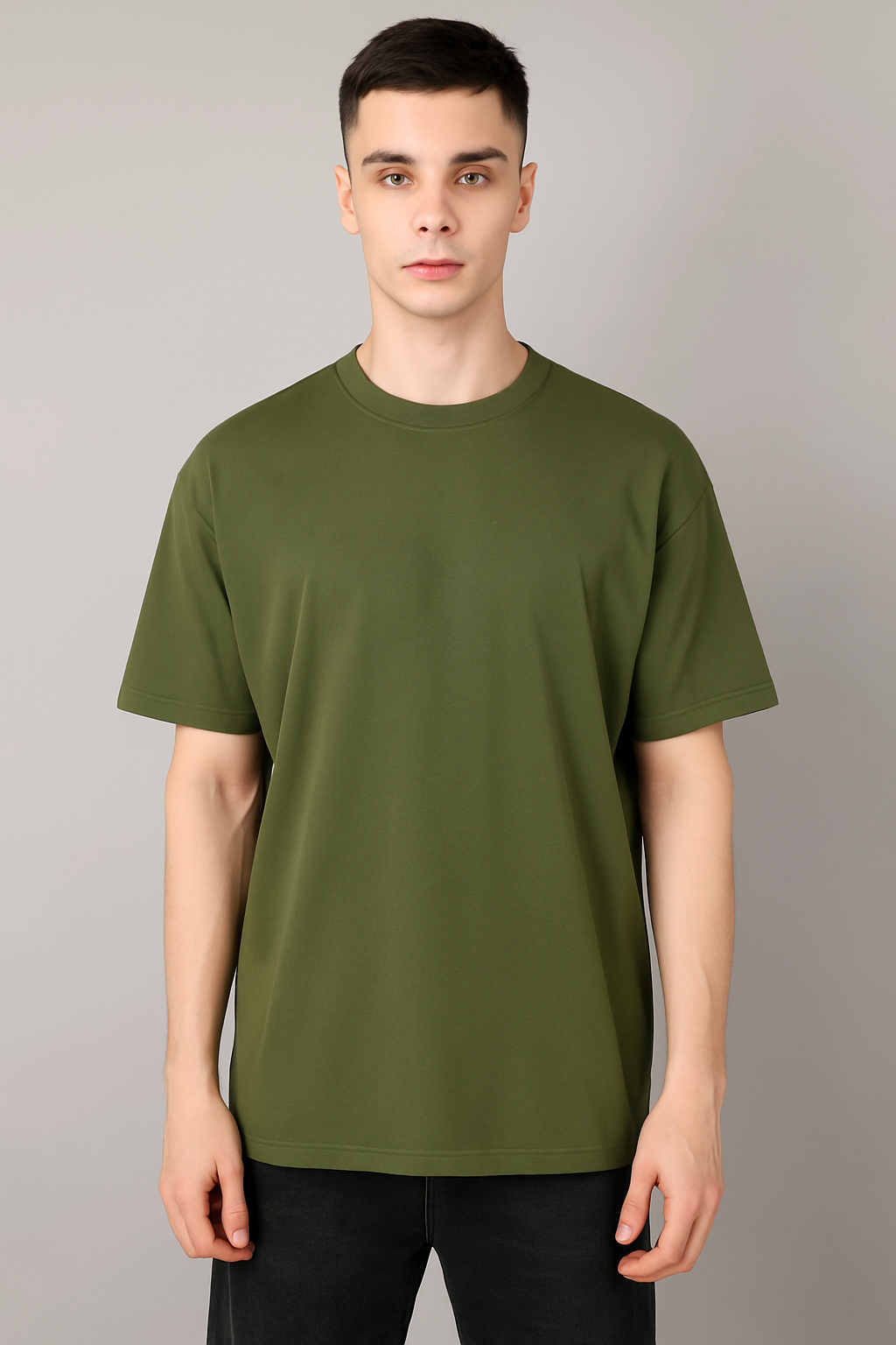 Oversized Olive Green T-shirt – 100% Cotton | Unisex | Perfect for Bulk Orders