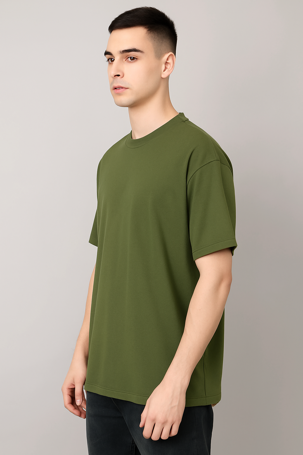 Oversized Olive Green T-shirt – 100% Cotton | Unisex | Perfect for Bulk Orders