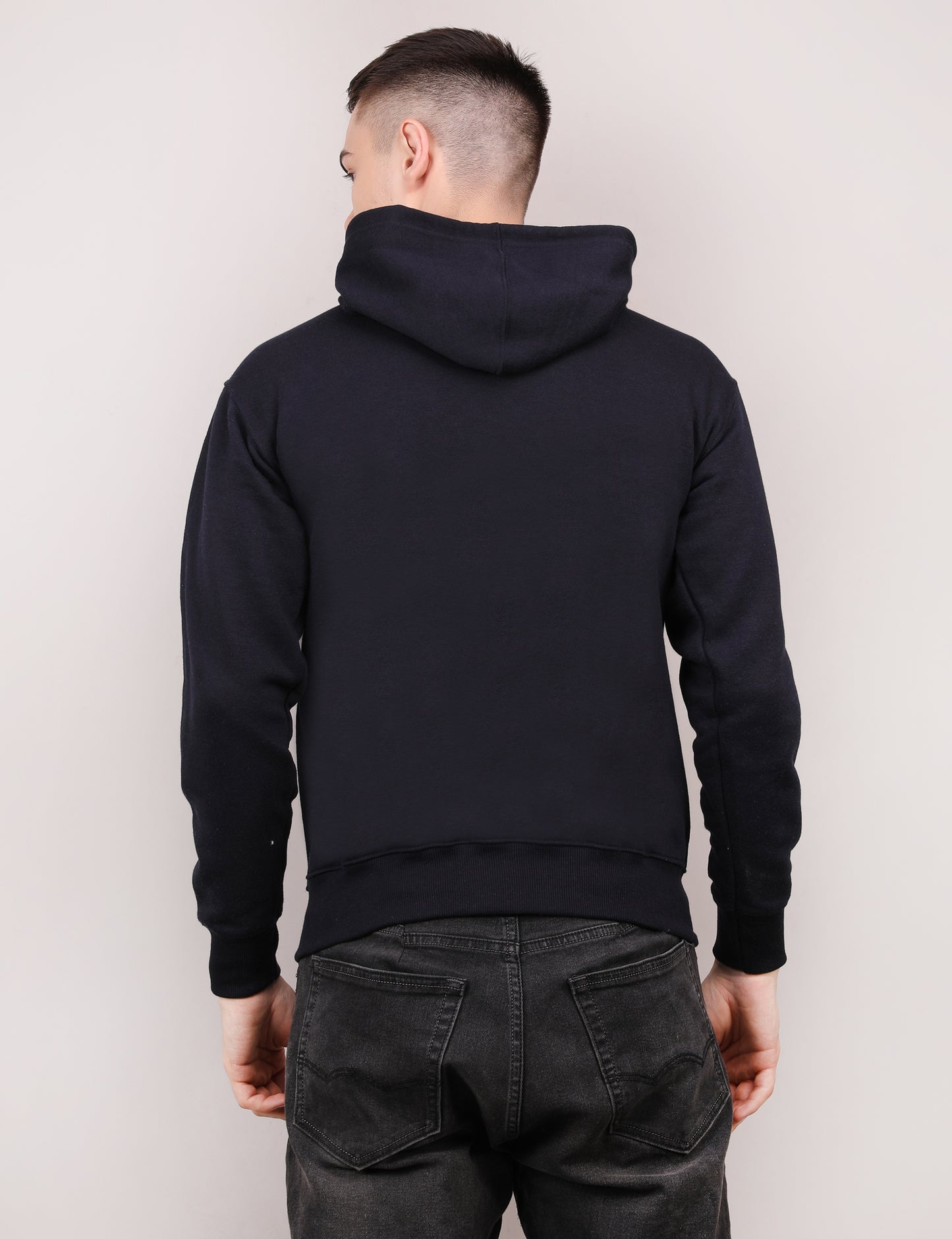 Navy Blue Zipper Hoodie – Unisex | 100% Cotton Fleece | Custom Bulk Wear