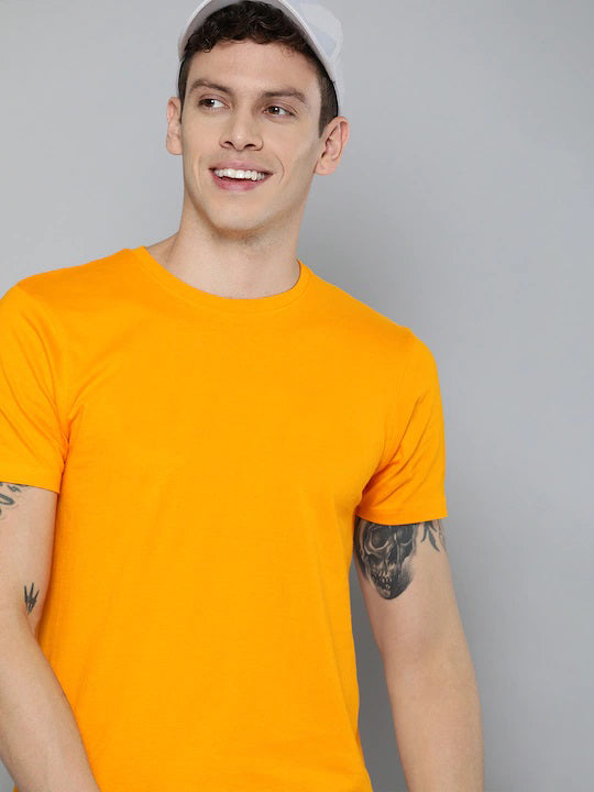 Round Neck Mustard Yellow T-shirt – Unisex | 100% Cotton | Ideal for Bulk Custom Orders