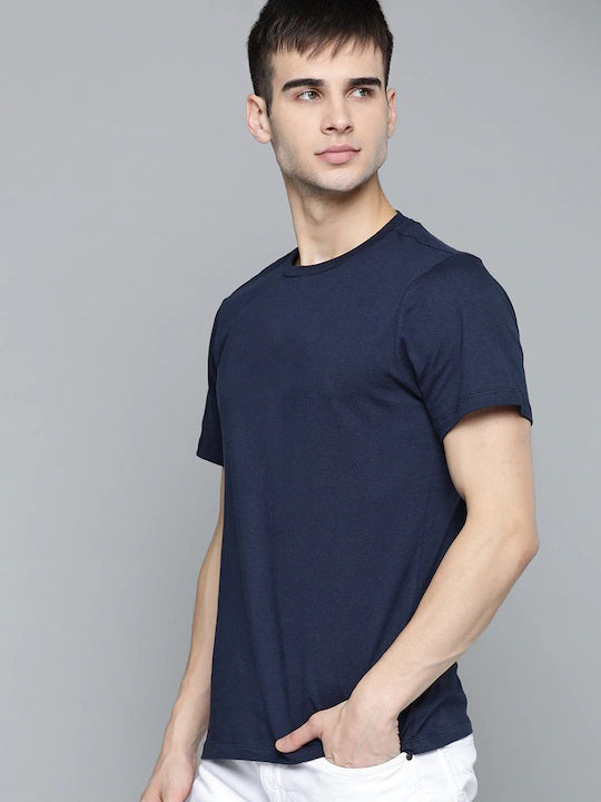 Round Neck Navy Blue T-shirt – Unisex | 100% Cotton | Ideal for Bulk Custom Orders