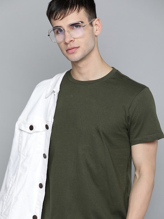 Round Neck Olive Green T-shirt – Unisex | 100% Cotton | Ideal for Bulk Custom Orders