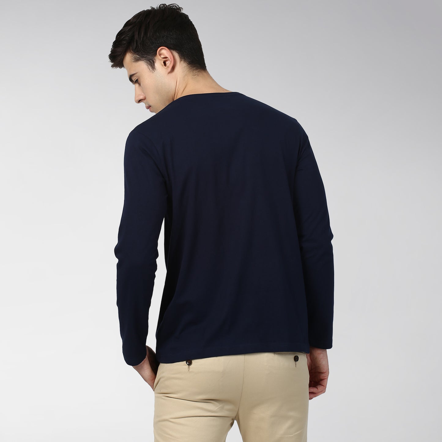 Full Sleeve Navy Blue T-shirt – Unisex | 100% Cotton | Premium Bulk Custom Wear