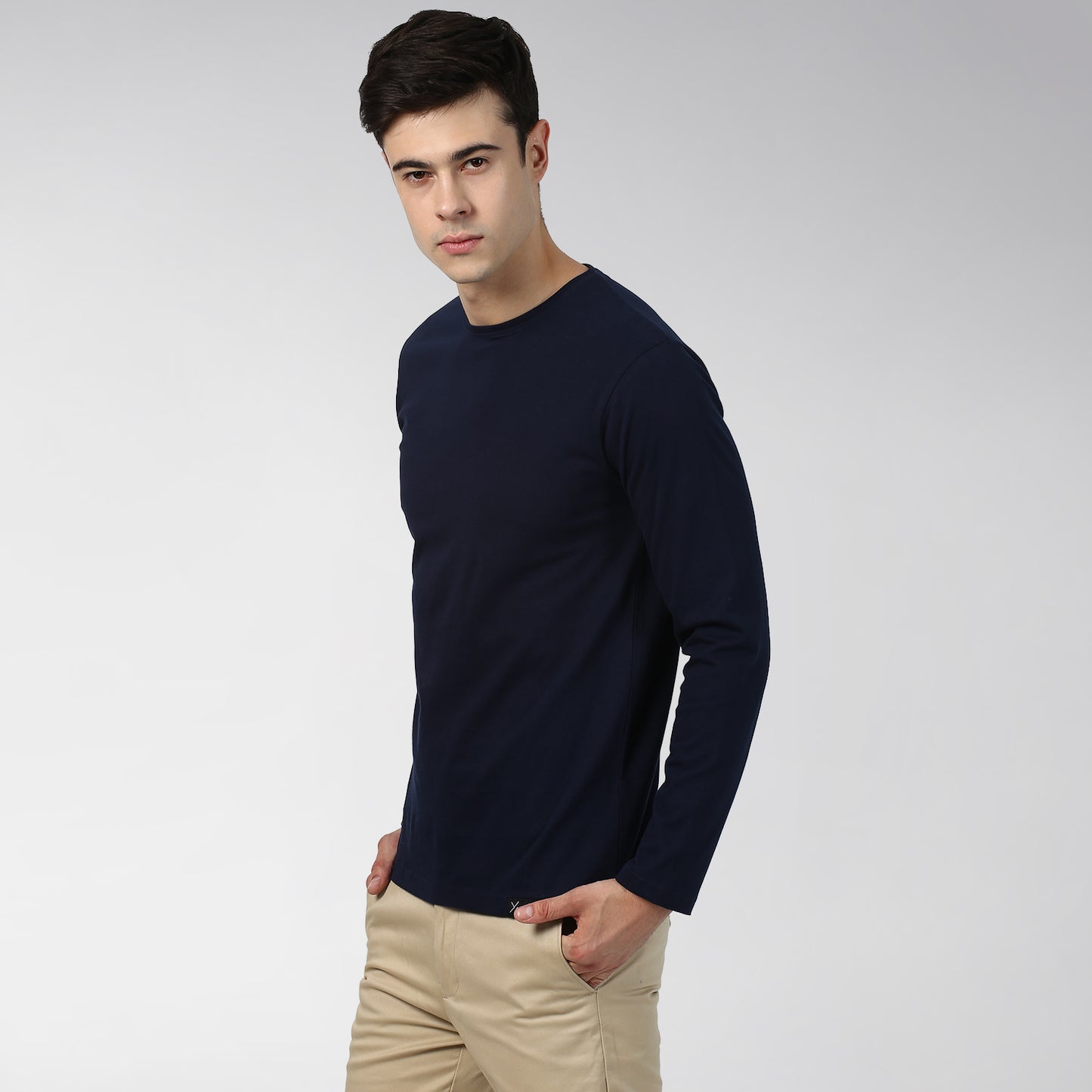 Full Sleeve Navy Blue T-shirt – Unisex | 100% Cotton | Premium Bulk Custom Wear