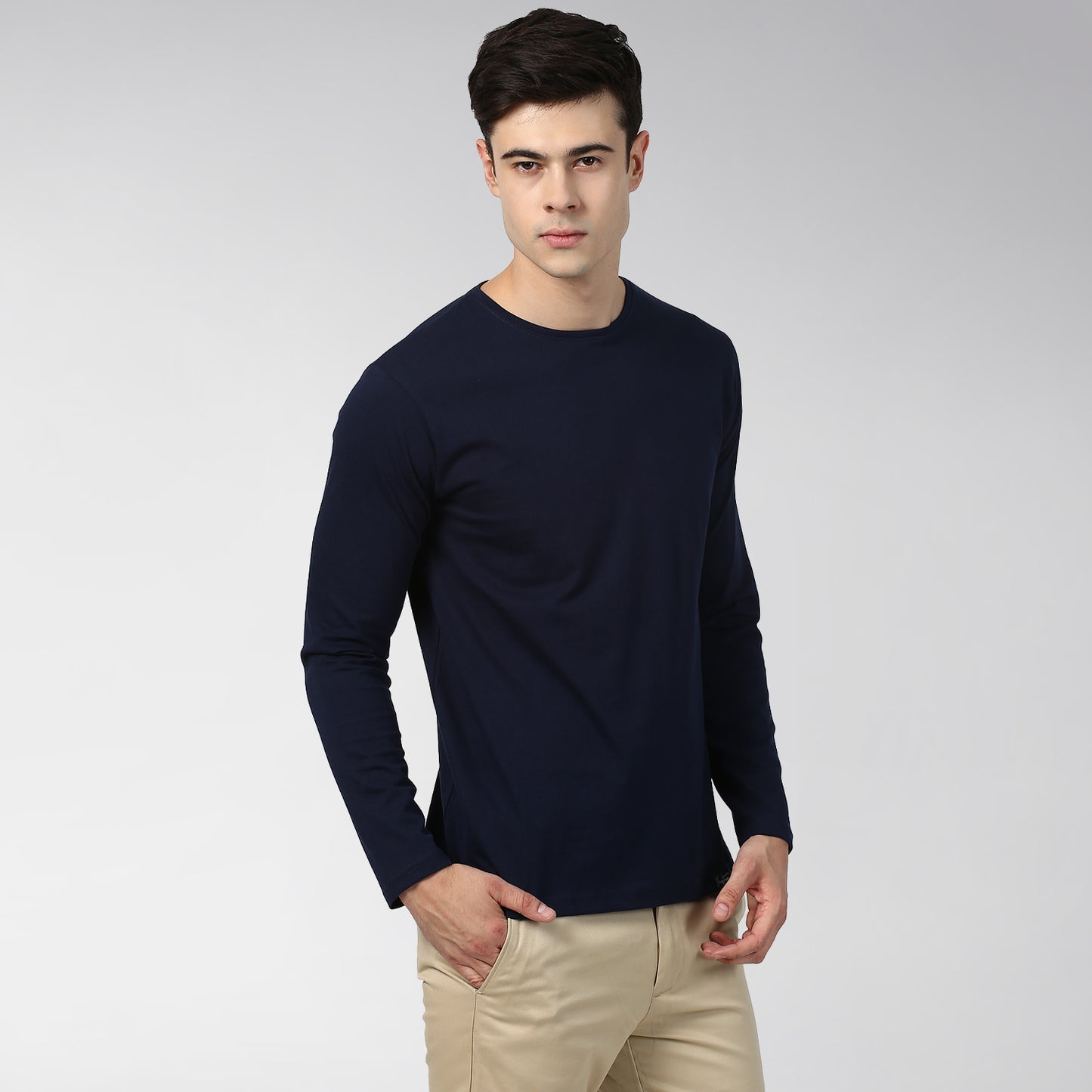 Full Sleeve Navy Blue T-shirt – Unisex | 100% Cotton | Premium Bulk Custom Wear